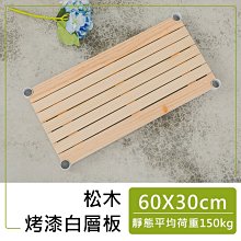 配件【60x30cm 烤白松木層板含夾片】單層耐重150kg【鐵架小舖】層架/收納架/組合架/微波爐架/鐵架