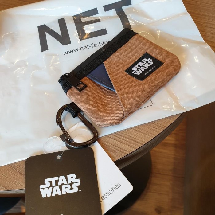 Net 卡其色star wars聯名卡匣零錢包