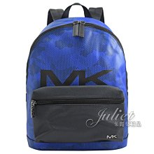 【茱麗葉精品】全新精品 MICHAEL KORS COOPER 金屬MK LOGO點點拼接後背包.藍/黑 現貨