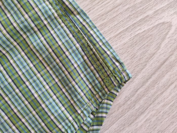 男精品區-歐美出口外銷高質感品質純棉短袖襯衫-德國休閒品牌Camel Active細緻綠格紋-M號 限量一件