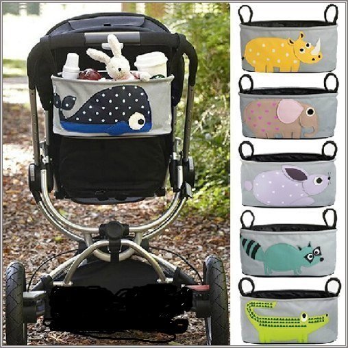 【DJ媽咪玩具現貨日本流行精品】嬰兒推車 娃娃車 嬰兒車  可愛動物造型掛籃 置物袋 2款可選