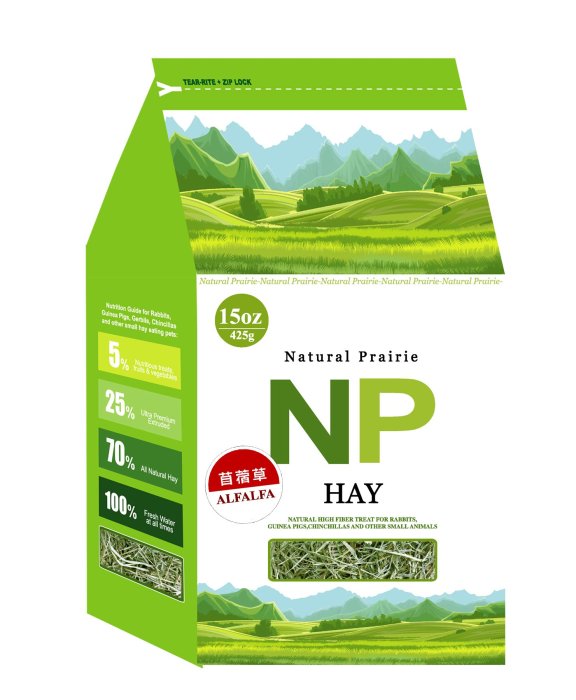 汪旺來【超商免運-超取限二包】NP天然草原苜蓿草(150oz)牧草適合挑嘴成兔/天竺鼠/幼兔