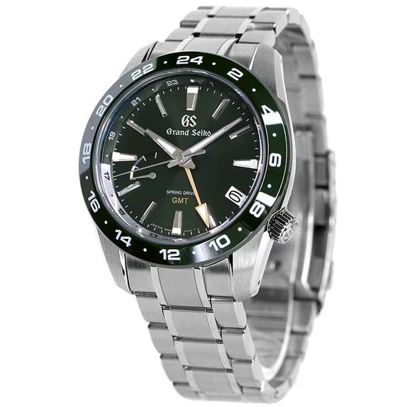 預購 GRAND SEIKO GS SBGE257 精工錶 機械錶 GMT 41mm 陶瓷圈 綠色面盤 鋼錶帶 男錶女錶