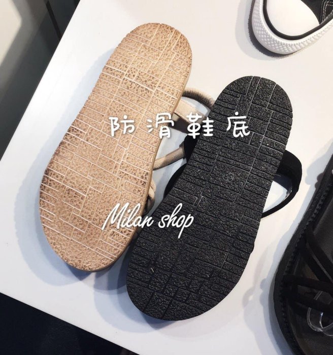 ☆Milan Shop☆網路最低價 正韓Korea許願款 軟Q厚底交叉真皮麂皮編織涼鞋 6色$820(免運)