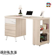 【設計私生活】雪莉法蘭雙色4.4尺開放書桌(免運費)113A