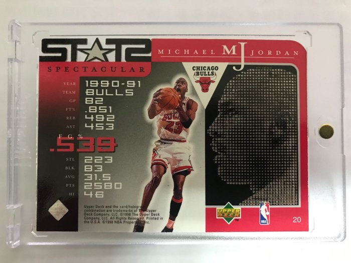 🐐1998-99 Upper Deck Spectacular Stats #20 Michael Jordan