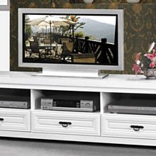 [家事達] 台灣OA-612-3 凱特烤漆白6尺實木電視櫃 特價