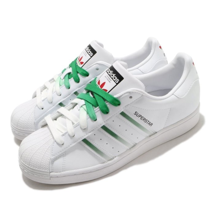 限時特價 南◇2021 6月 ADIDAS SUPERSTAR 貝殼頭 FZ1950 白綠色 LOGO 插卡換色 經典