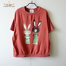 ╭＊一元起標～當 我 們 在 衣 起C-WIT＊╯全新韓國製兔子燙漆設計上衣
