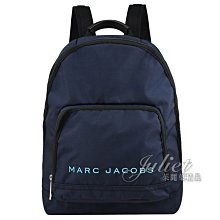 【茱麗葉精品】【全新精品 優惠中】MARC JACOBS 馬克賈伯 經典LOGO尼龍帆布後背包.深藍大 現貨