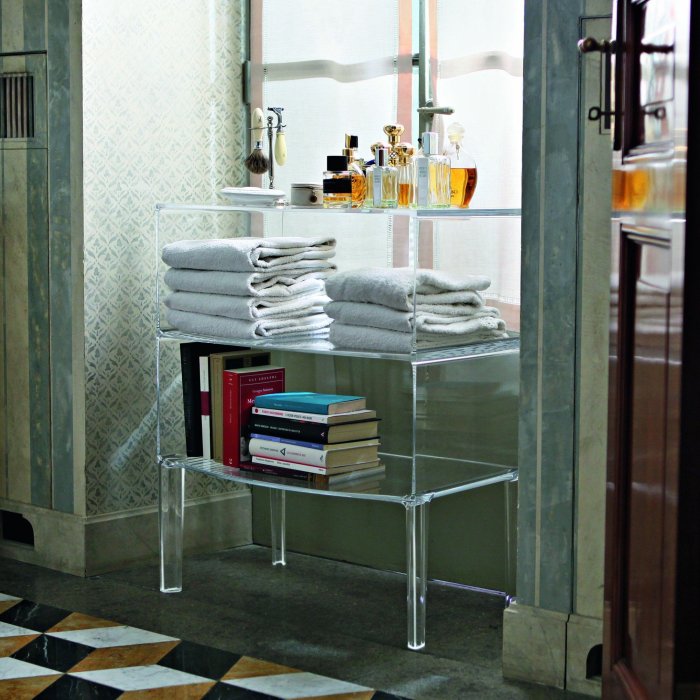 義式時尚家具 Kartell Ghost Buster Philippe Starck 經典透明收納邊櫃 置物櫃