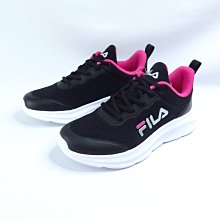 FILA 女慢跑鞋 運動鞋 透氣網布 5J315X021 黑白x粉銀【iSport愛運動】