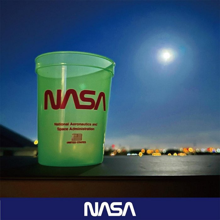 美國製 NASA 美國太空總署 螢光水杯 樹脂水杯 酒杯 啤酒杯 450cc
