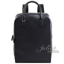 【茱麗葉精品】【全新商品】BALLY 專櫃商品 6302607 LUKEE 小牛皮手提兩用雙層後背包.深藍 現貨