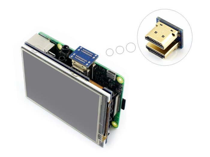 樹莓派3.5寸電阻屏 HDMI顯示器LCD液晶屏 HDMI音頻輸出 IPS螢幕 w43 056 [9000061]