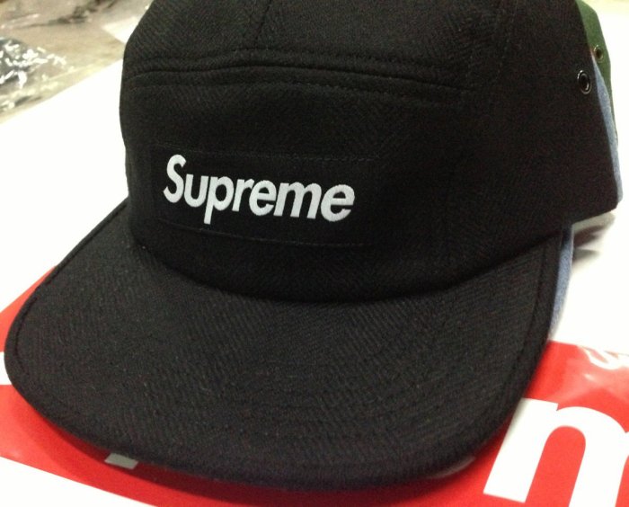 超搶手】全新正品2014 AW秋冬Supreme Wool Herringbone Camp Cap 羊毛