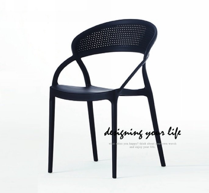 【設計私生活】札比造型椅、餐椅-黑(部份地區免運費)174A