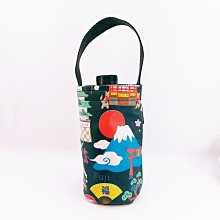 台灣製日式風情開運元素藝文圖手提帶小水壺小水瓶咖啡杯手提袋收納袋