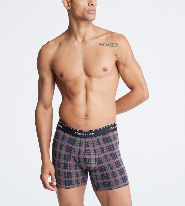 ☆【CK男生館】【Calvin Klein格紋Modern cotton四角內褲】【CKU002F2】(S-M-XL)