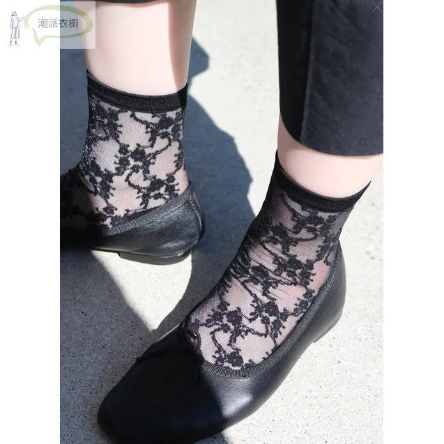 9year日本代購〃靴下屋 薄紗花卉蕾絲短襪 日本製 蕾絲襪 女生襪子 復古  Tabio 襪子 JP