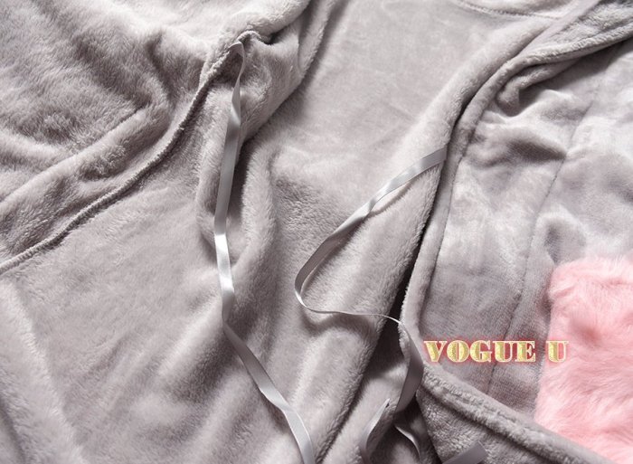 ☆VOGUE U☆英國品牌~立體獨角獸珊瑚絨連帽睡衣 睡袍 聖誕交換禮物(特價) 【O5009X】