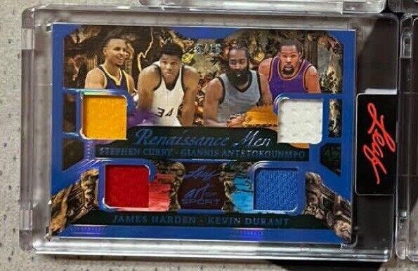 2023 Leaf Art of Sport STEPH CURRY, GIANNIS, DURANT, HARDEN QUAD PATCH SP /15