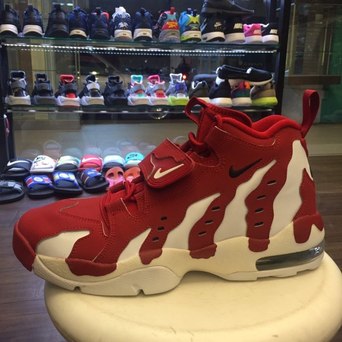 男生 BEETLE NIKE AIR DT MAX 96 紅白 火焰 魔鬼氈 籃球鞋 316408-600 US 10