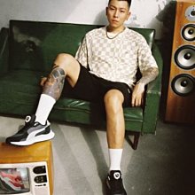 南◇2021 7月 PUMA 流行系列 Downtown 格紋  瘦子 ESO 黑色 短褲 休閒 53216801