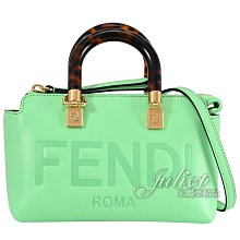 【茱麗葉精品】全新商品 FENDI 專櫃商品 8BS067 Boston 琥珀造型提把迷你兩用包.亮綠 現貨