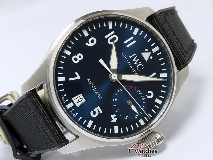 台北腕錶 IWC 萬國錶 Big Pilot  IW500916  7日鍊 46mm 大型飛行員 小王子 118505