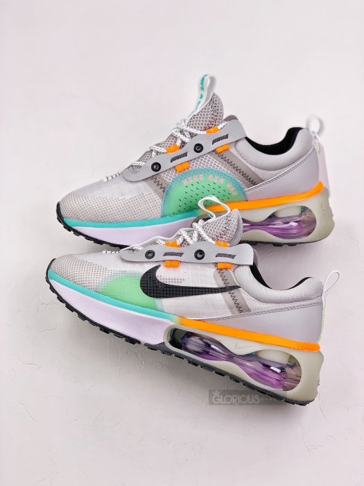 免運Nike Air Max 2021 灰綠橘夜光厚底DO2336-01 耐磨氣墊慢跑鞋【GL