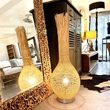 竹地燈-bamboo Floor Lamp Natural