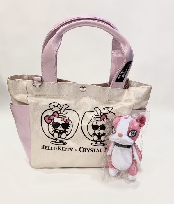 狗頭包 CRYSTAL BALL 和 HELLO KITTY 聯名款手提包.  全新