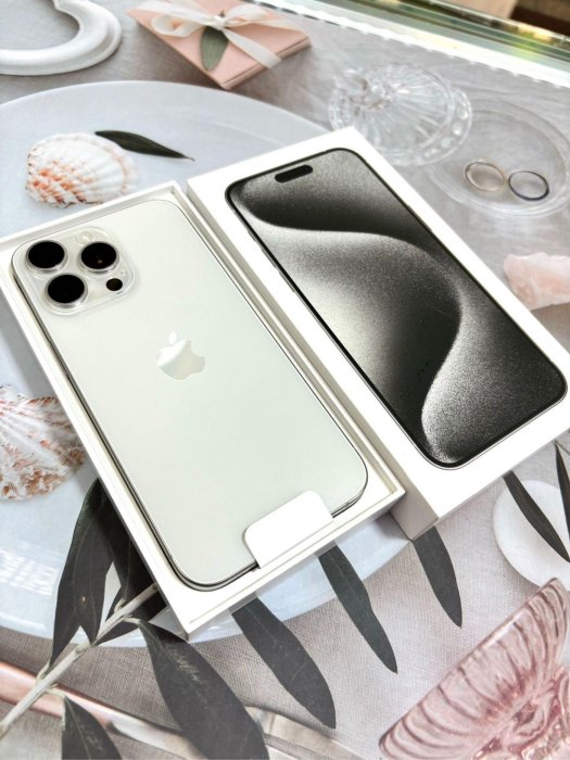 🍎 Apple iPhone 15Pro Max 512G🍎白色拆封新品電池健康度100%🔥台灣公司貨🔥蘋果原廠保固