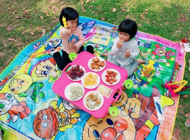 日本製 限量品 真品 防水 好品質 麵包超人 卡通細菌人小病毒野餐墊地墊踏墊躺坐墊子踏墊 4680c