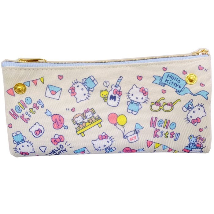 《散步生活雜貨-文具散步》日本進口 Sanrio - Hello Kitty 凱蒂貓 兩面式 粉紅色 鉛筆盒 筆袋