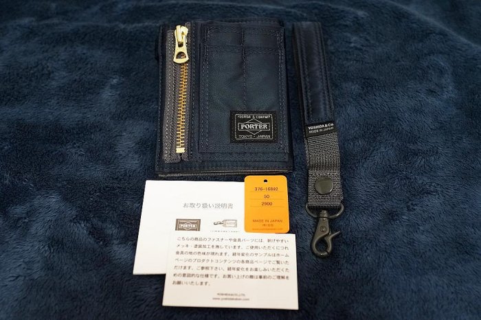 售] 日標PORTER PX TANKER CIGARET POCKET WALLET (藍) 錢包376-16892