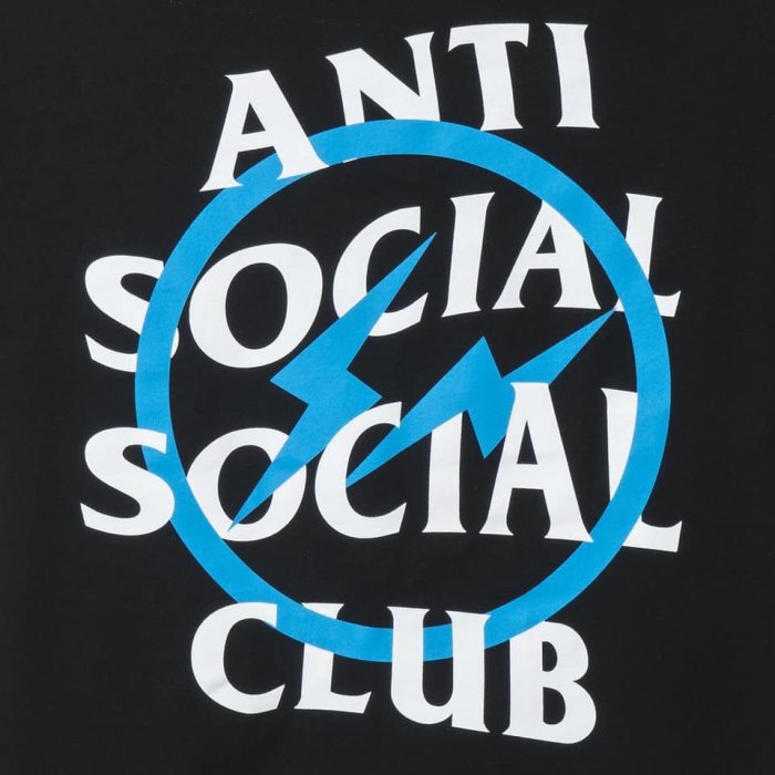 現貨 - Anti Social Social Club ASSC x Fragment 藤原浩 閃電 黑 藍 短T