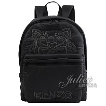 【茱麗葉精品】全新精品 KENZO 5SF300 刺繡虎頭尼龍後背包.黑 大 現貨