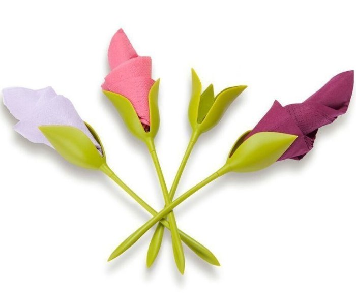 “正品”以色列Peleg Design 花卷餐巾紙架4件組 創意餐巾紙裝飾禮品