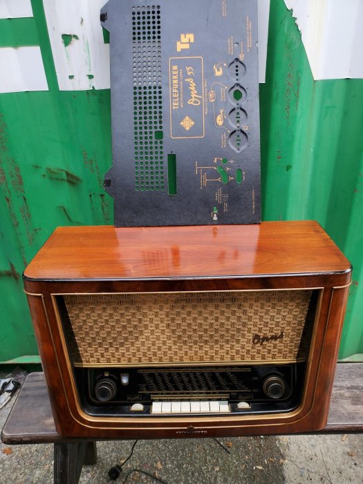 1956年德律風根頂級真空管收音機TELEFUNKEN OPUS 55 類OPUS7  用9管 EL84X2天然磁鐵喇叭