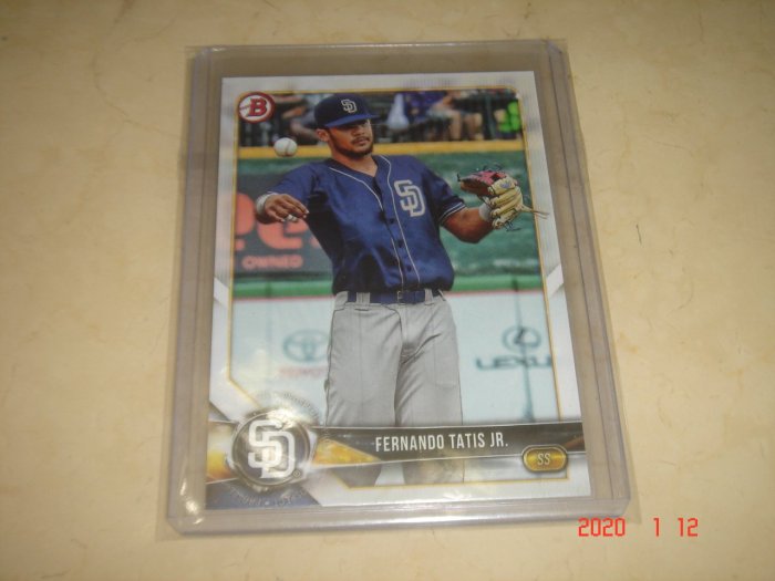 美國職棒 Padres Fernando Tatis JR.  2018 Bowman #BP114 球員卡