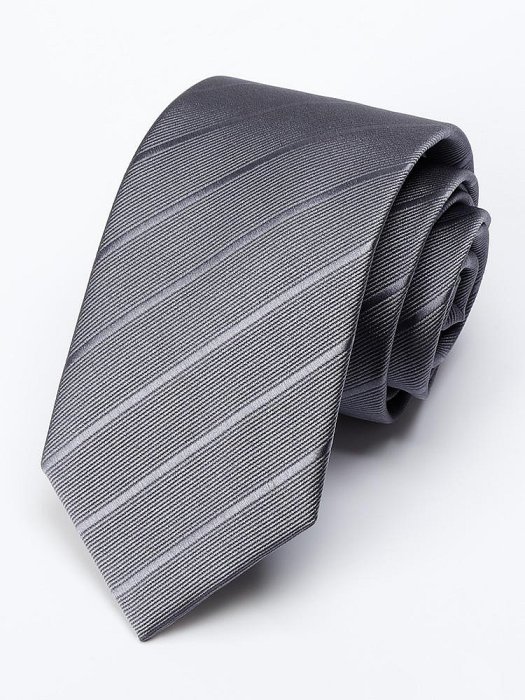 男士灰色正裝領帶高端手打商務西裝配飾拉鏈免打結領帶懶人禮盒裝~佳樂優選