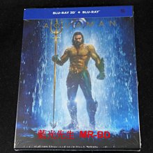 [藍光BD] - 水行俠 Aquaman 3D+BD 雙碟立體精裝鐵盒版 - [限量840]