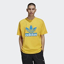 限時特價南◇2021 6月 Adidas ADICOLOR 短袖上衣 愛迪達 黃色 短TEE 大三葉草 H09345