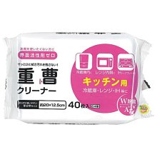 【JPGO】特價-日本製 無表面活性劑 廚房清潔濕紙巾 40枚入#384