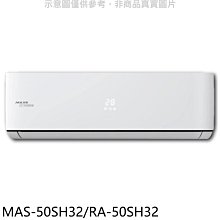 《可議價》萬士益【MAS-50SH32/RA-50SH32】變頻冷暖分離式冷氣