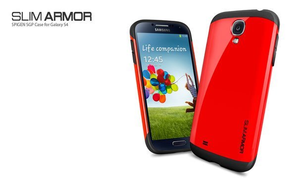 出清  SGP SAMSUNG GALAXY S4 Slim ARMOR 雙層護盾式 保護殼 『但丁紅』