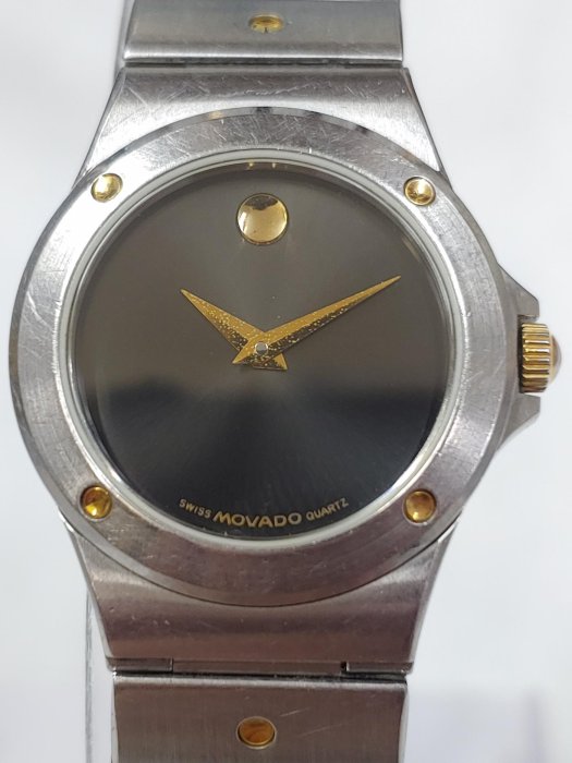 瑞士製精品 MOVADO 藍寶石玻璃鏡面石英女錶 保證真品