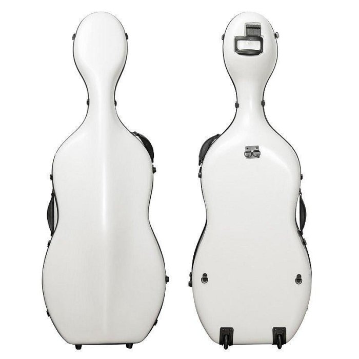 chrisitina碳纖維大提琴盒大提琴包大提琴琴盒配件盒子白色帶點點~特價